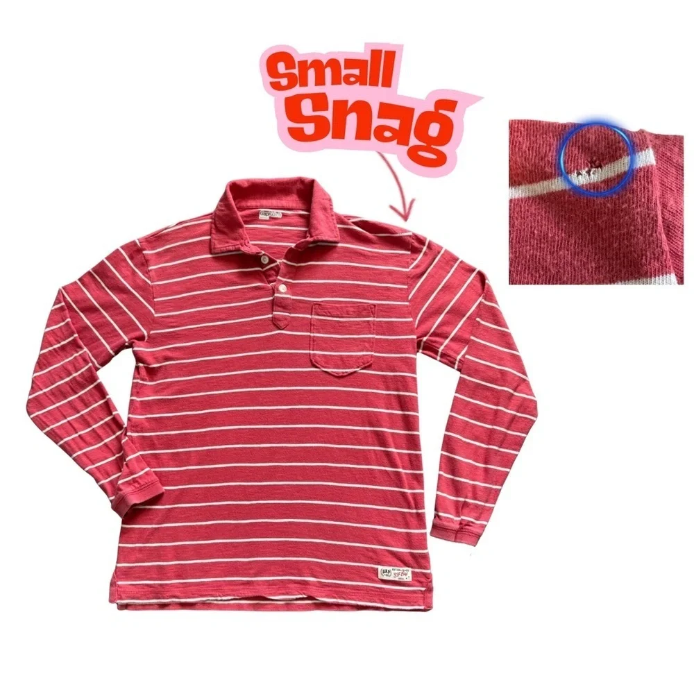 GAP Kids Red Polo‎ Shirt with White Accents